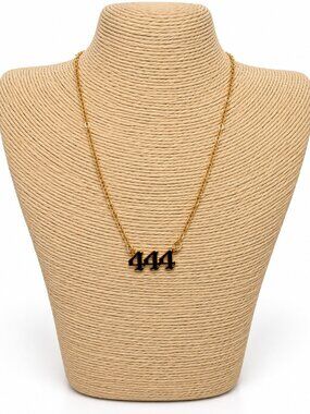 XMC NWT Gold Tone 444 Angel Number Necklace